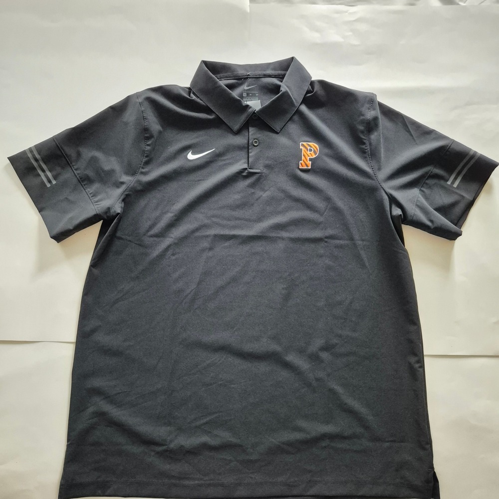 Nike Princeton Tigers Mens XL Black Dri-FIT Short Sleeve Polo Shirt CI4465-010